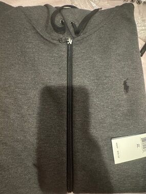Polo by Ralph Lauren Men’s Charcoal Gray Full-Zip Hoodie